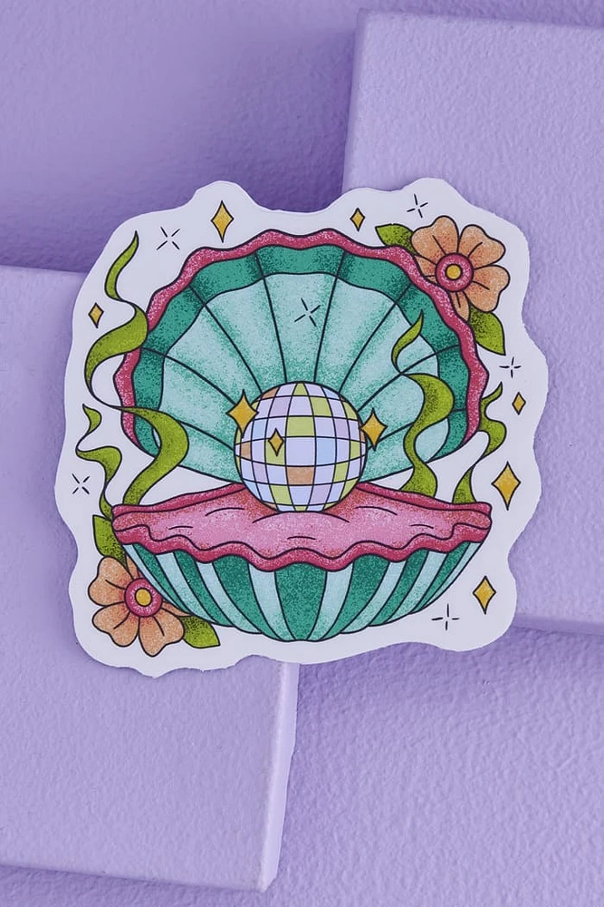 EBX Holographic Disco Clam Sticker