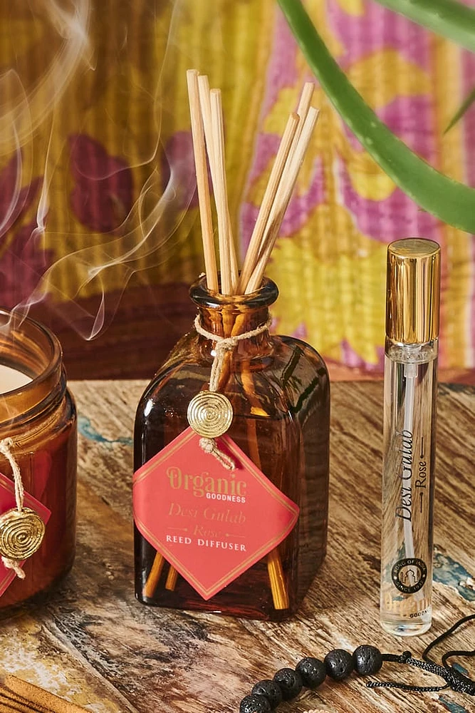 Rose Organic Goodness Reed Diffuser Set