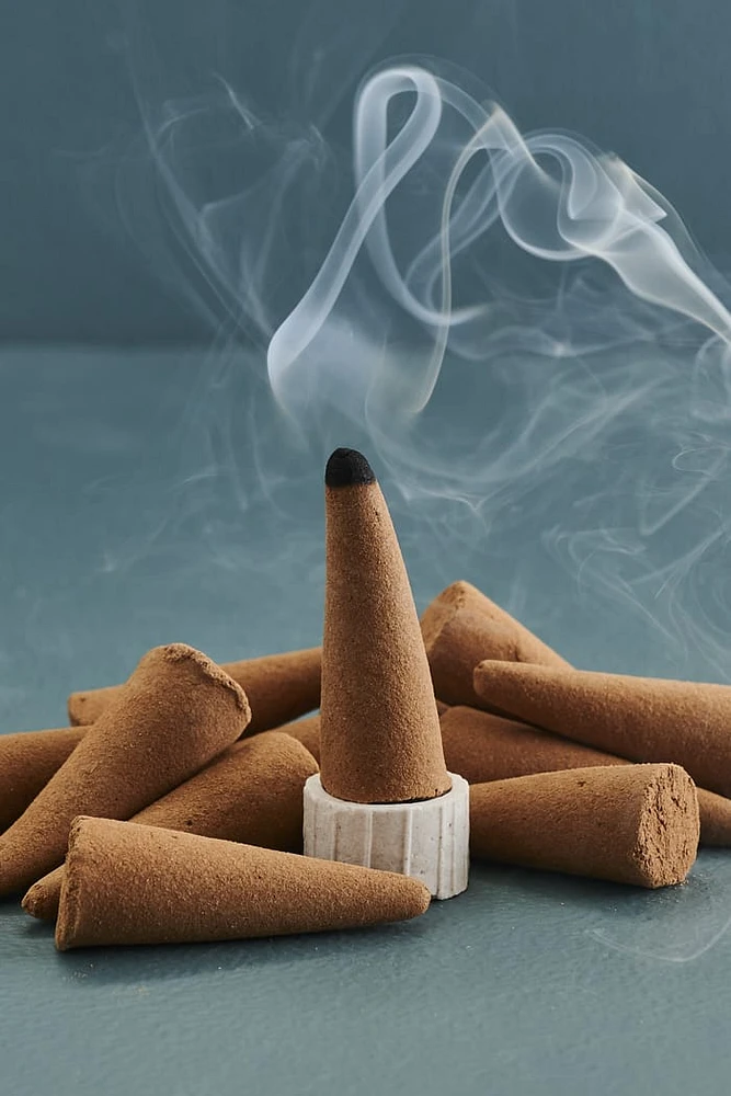 Jasmine Organic Goodness Incense Cone and Burner Set