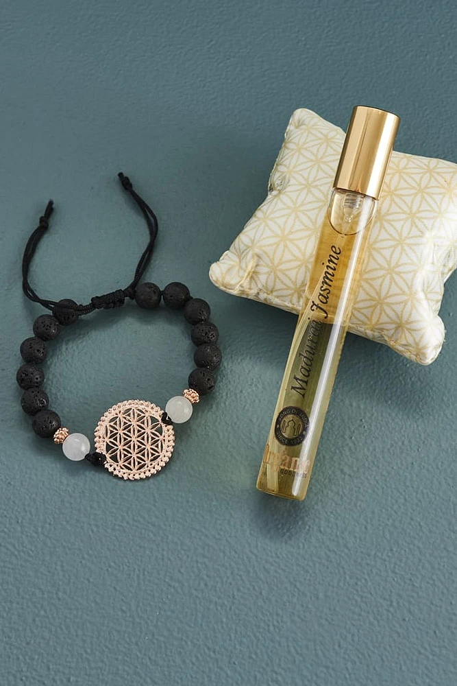 Jasmine Organic Goodness Scented Bracelet and Fragrance Spray Set