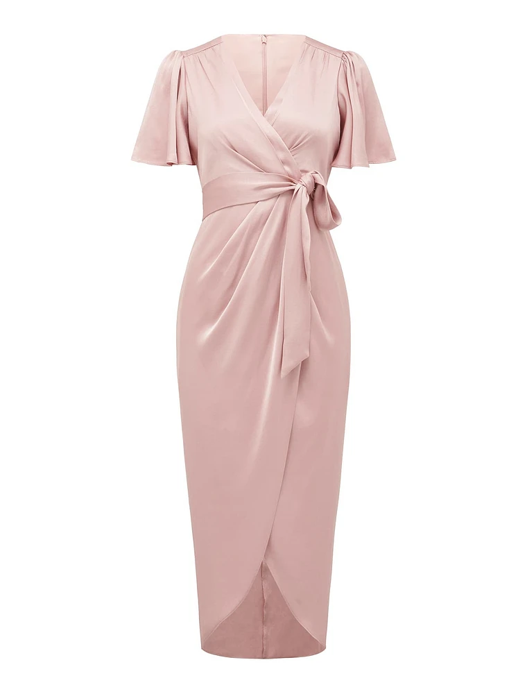 Carolina Petite Satin Midi Dress
