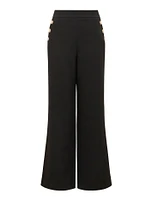 Megan Button Wide Leg Pant