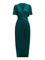 Estelle Flutter Sleeve Midi Dress