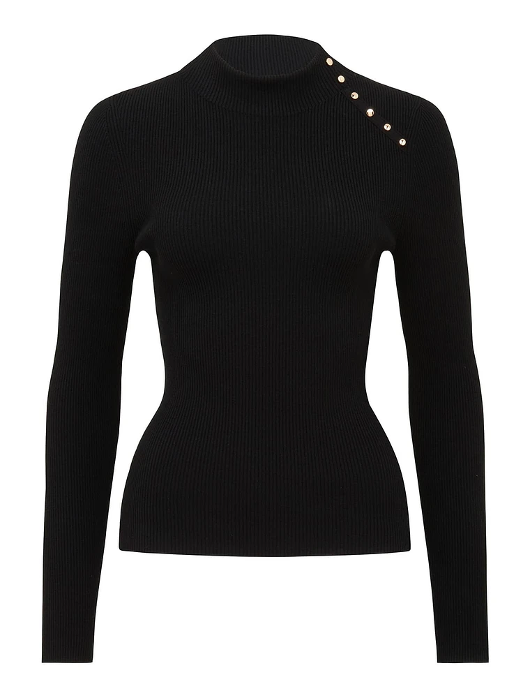 Athena Button Detail Knit Top