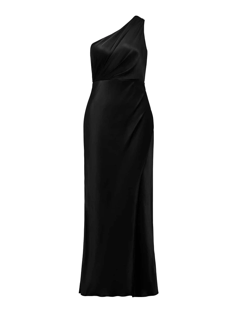 Emily One Shoulder Satin Maxi