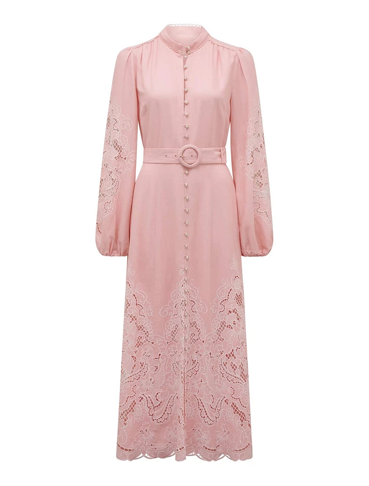 Ebony Embroidered Midi Dress