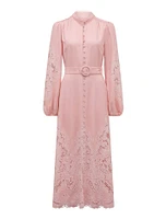 Ebony Embroidered Midi Dress