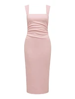 Reina Petite Ruched Bodycon Midi Dress