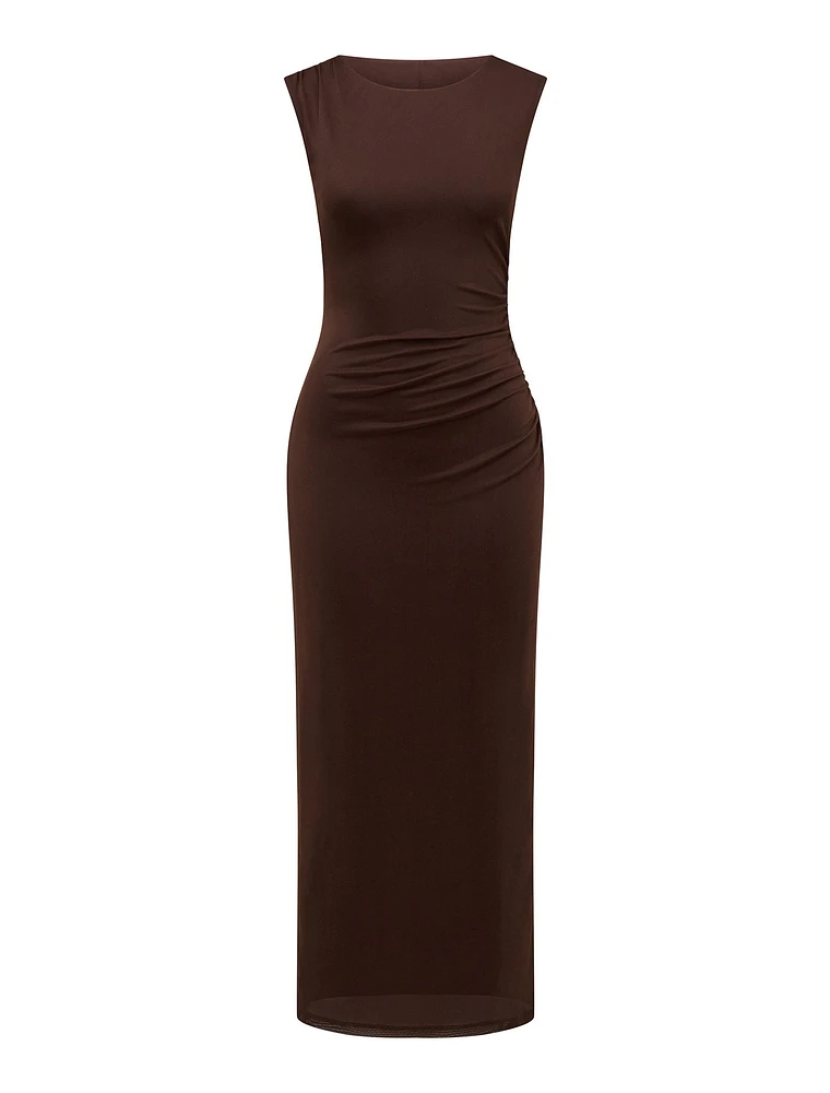 Ally Sleeveless Mesh Midi