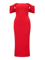 Jacinta Petite Off Shoulder Midi Dress