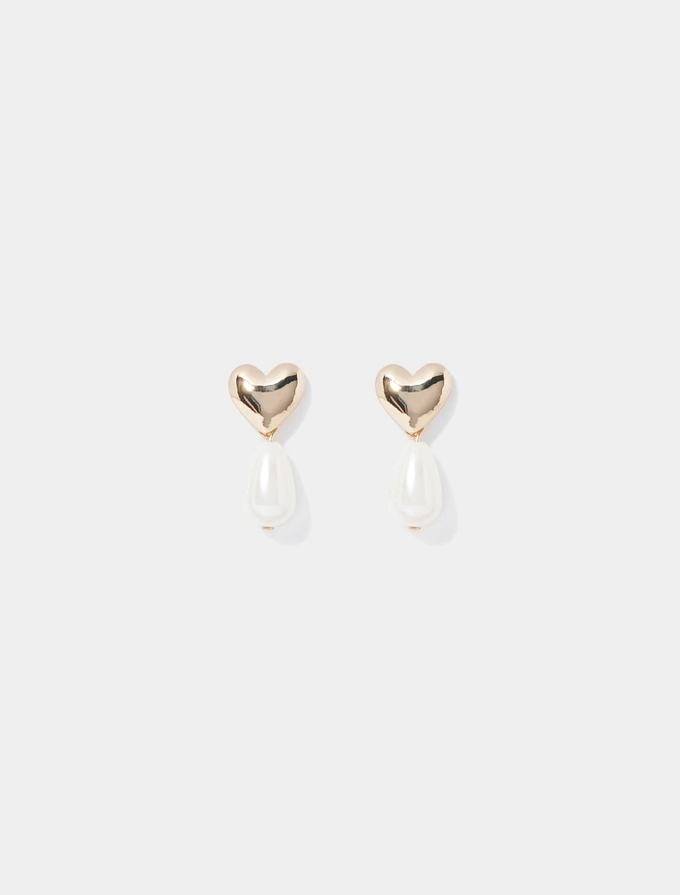 Pippa Pearl & Heart Earring