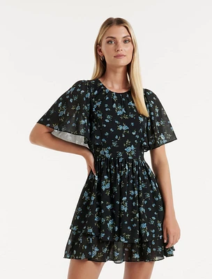 Kimmy Flutter Sleeve Mini Dress