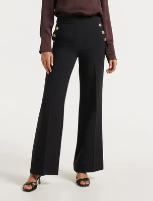 Megan Button Wide Leg Pant