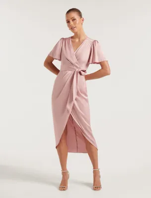 Carolina Petite Satin Midi Dress
