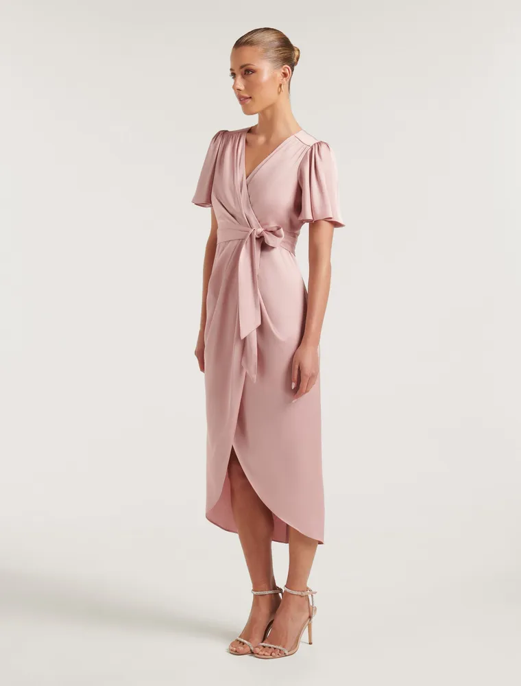 Carolina Petite Satin Midi Dress