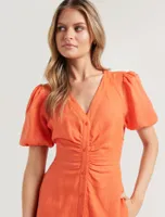 Arabella Puff Sleeve Shirt Dress