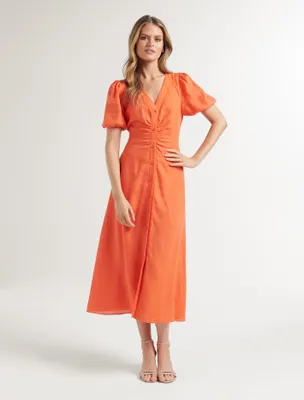 Arabella Puff Sleeve Shirt Dress