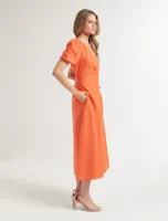 Arabella Puff Sleeve Shirt Dress