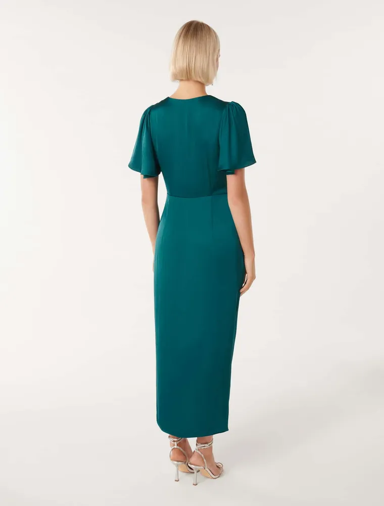 Estelle Flutter Sleeve Midi Dress