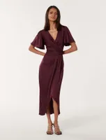 Estelle Petite Flutter Sleeve Dress