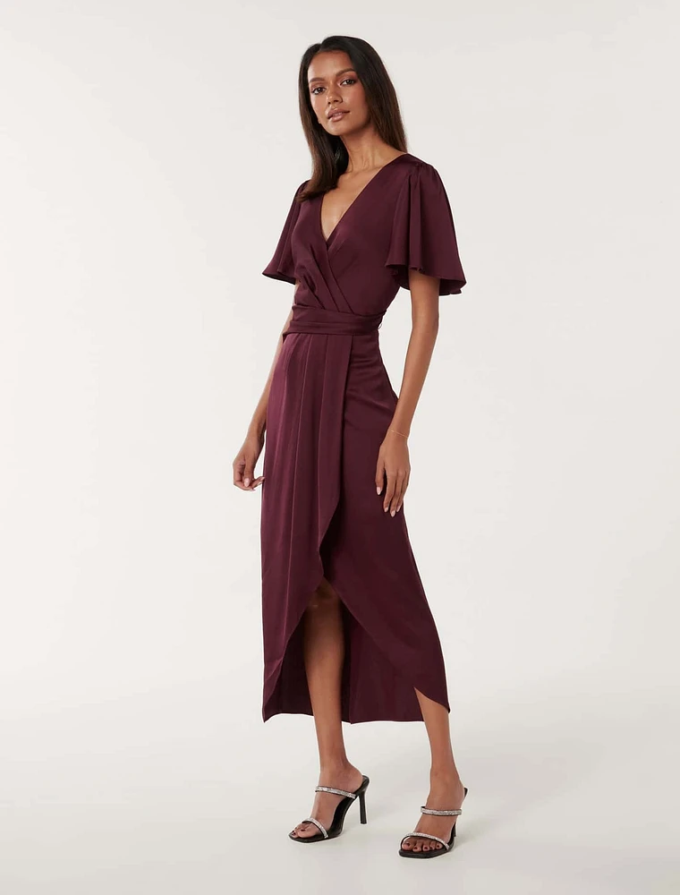 Estelle Petite Flutter Sleeve Dress