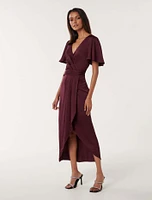 Estelle Petite Flutter Sleeve Dress