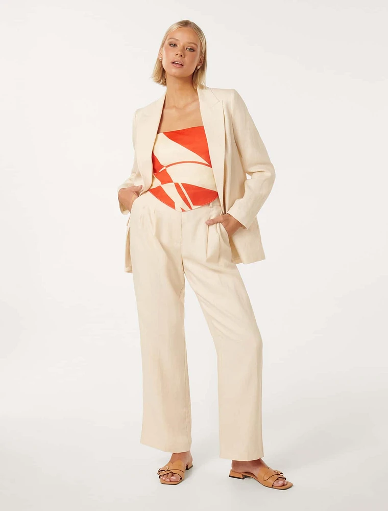Lacey Linen Blazer