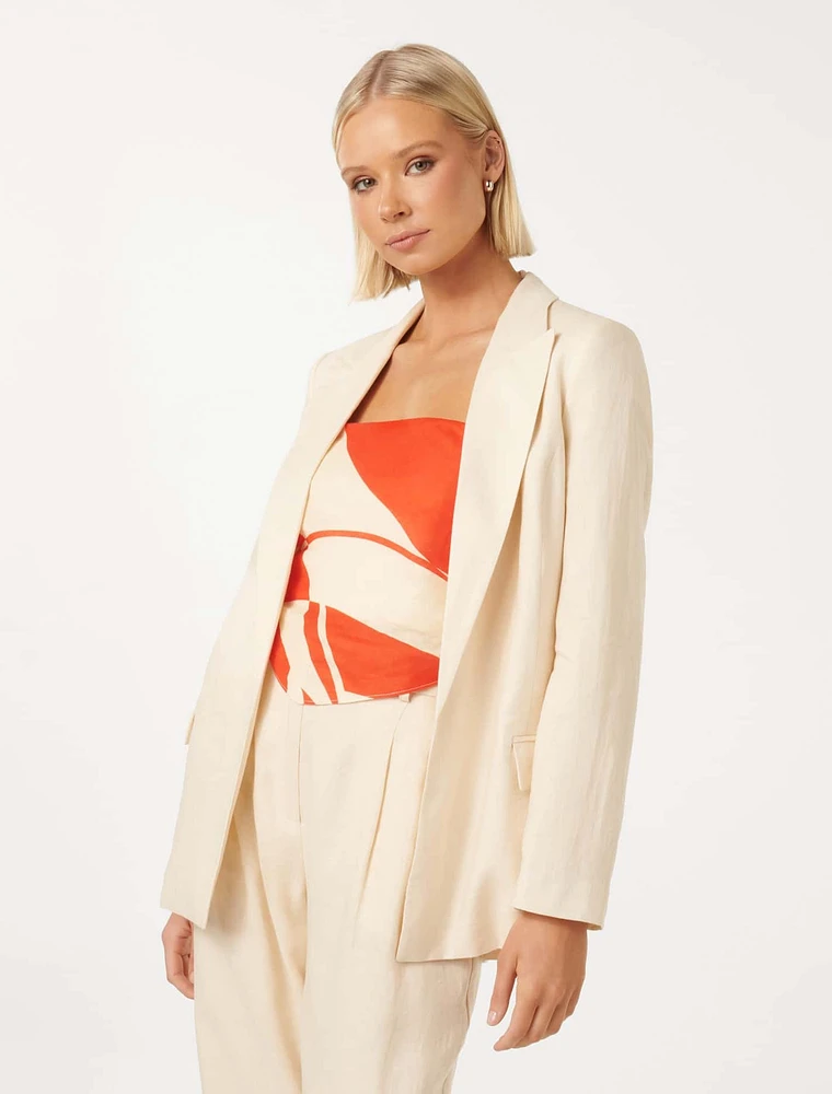 Lacey Linen Blazer