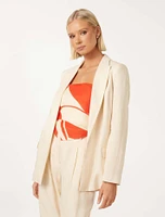 Lacey Linen Blazer
