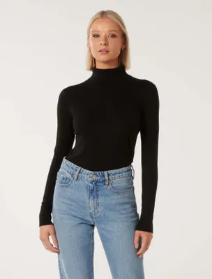 Sarah Layering Roll Neck Knit Top