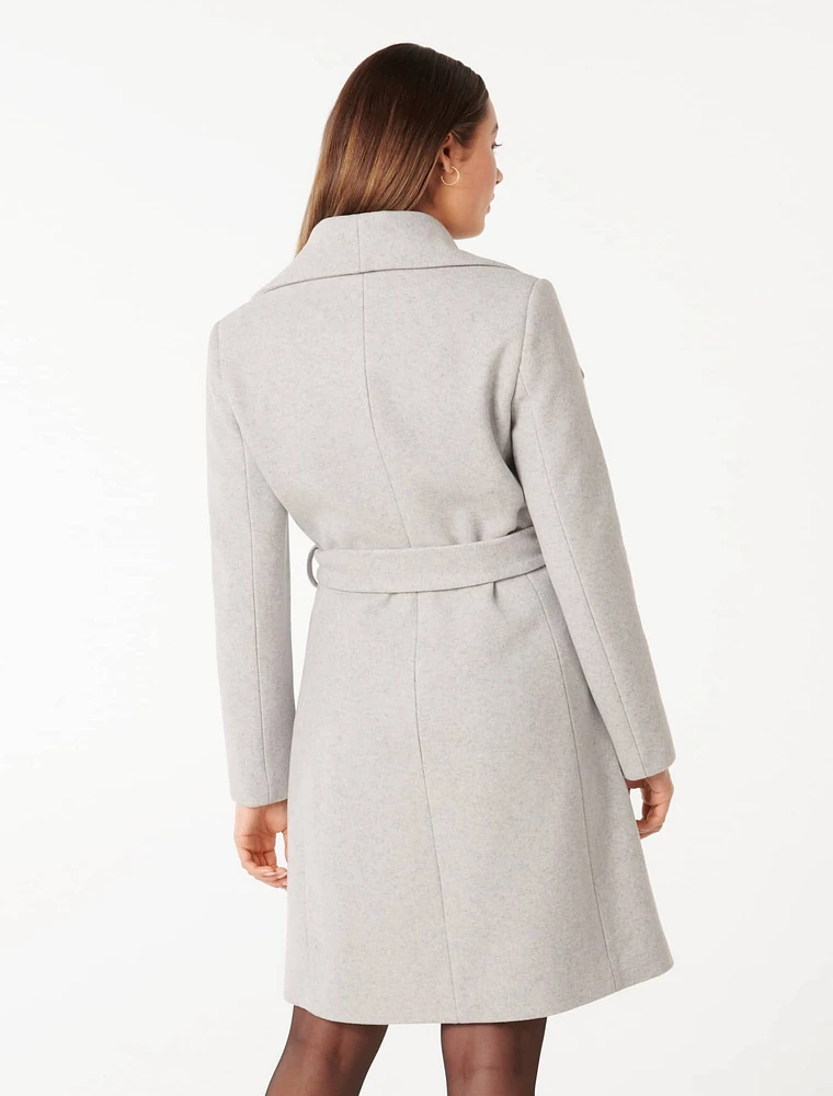 Annika Shawl Collar Wrap Coat
