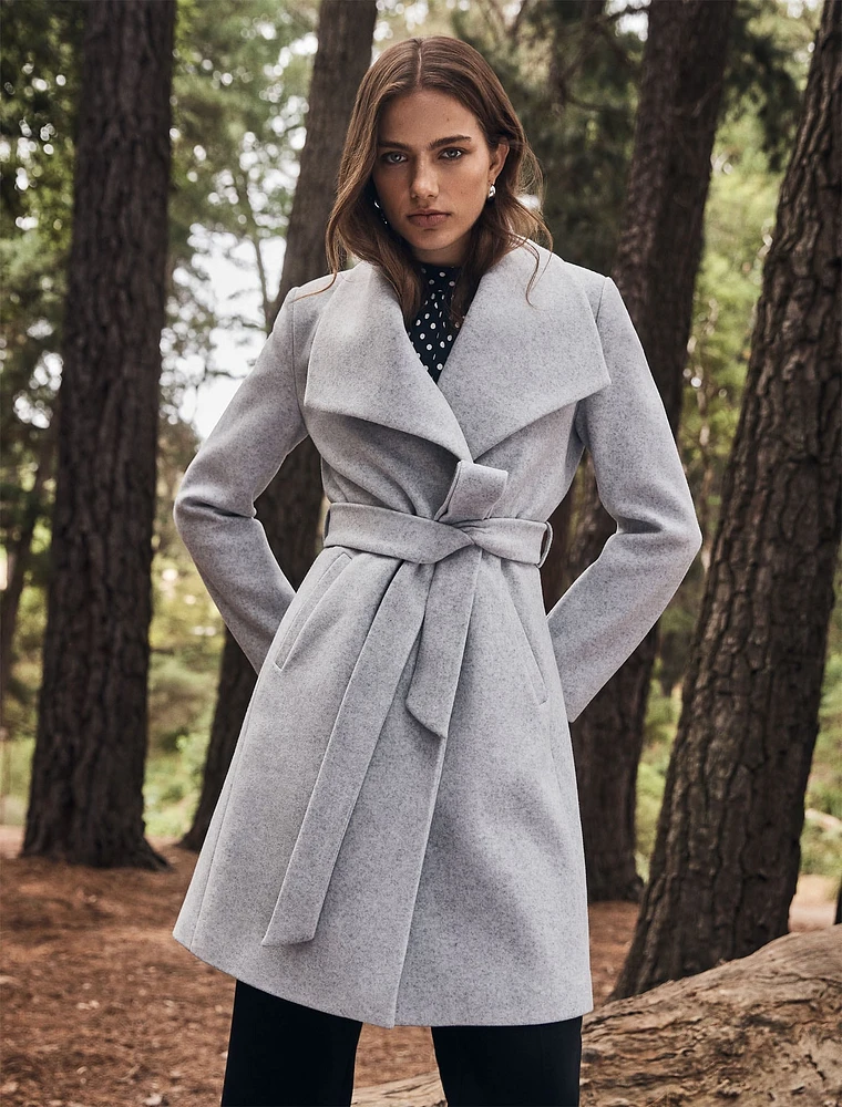 Annika Shawl Collar Wrap Coat