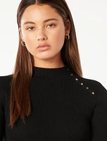 Athena Button Detail Knit Top