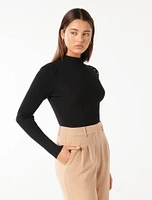 Athena Button Detail Knit Top