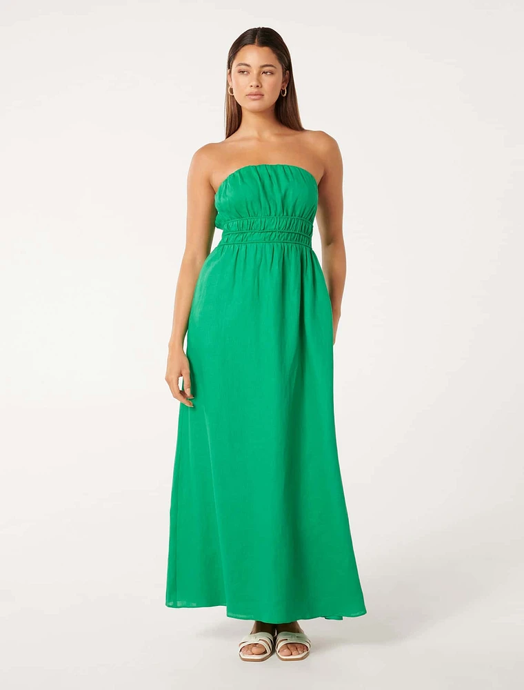 Romie Strapless Piping Midi