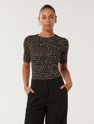 Valencia Printed Crew-Neck Tee
