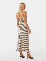 Abby Satin Stripe Midi