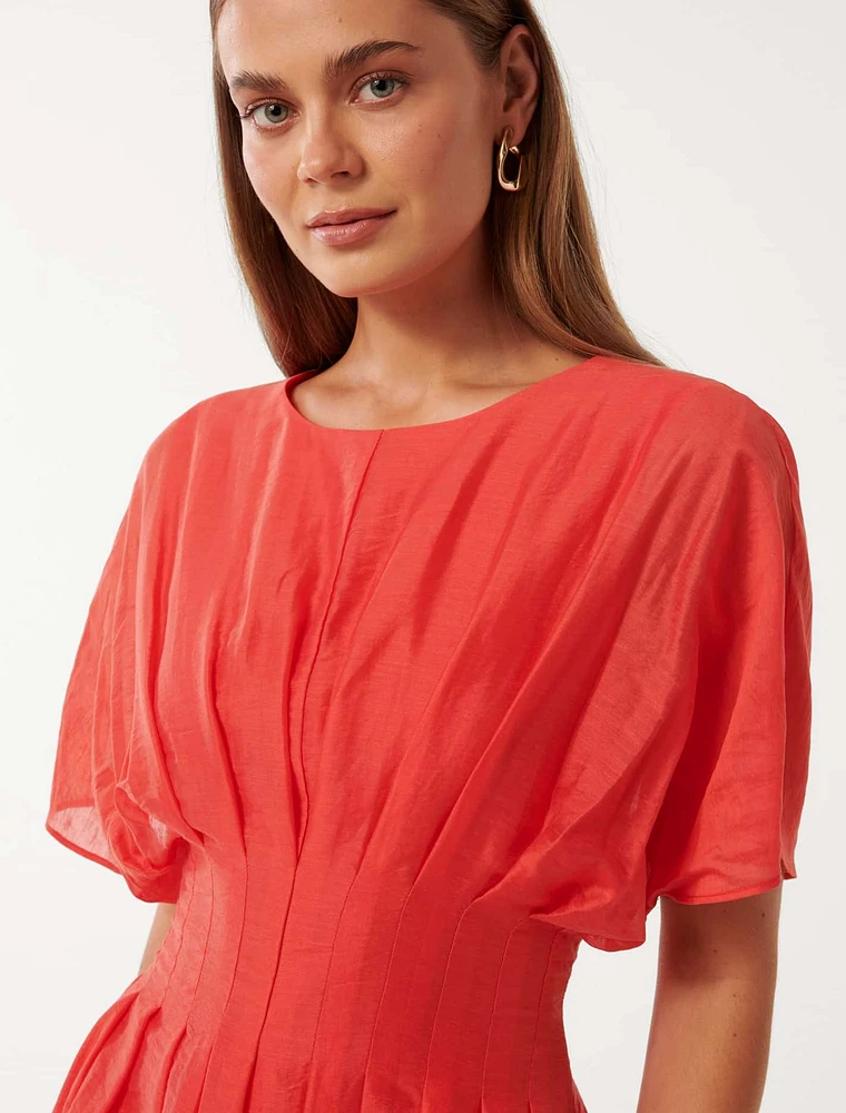 Eve Seam Detail Midi Dress