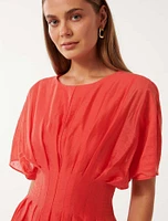 Eve Seam Detail Midi Dress