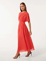 Eve Seam Detail Midi Dress