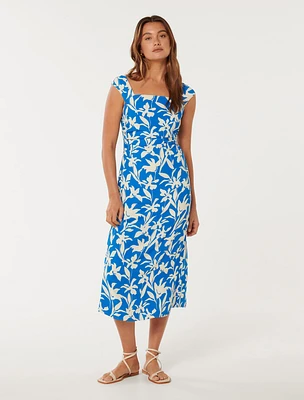 Luella Ruched Waist Midi