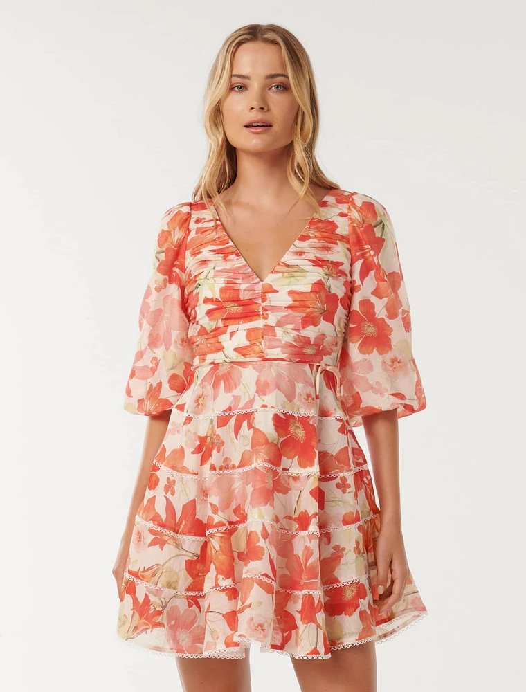 Cindy Tiered Floral Skater