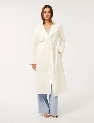 Lauren Crepe Trench Coat