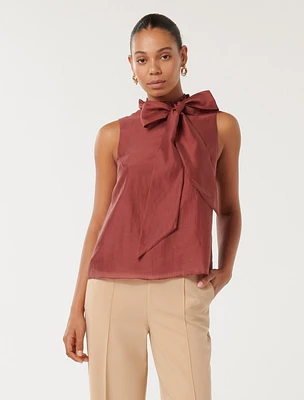 Jane Neck-Tie Sleeveless Top