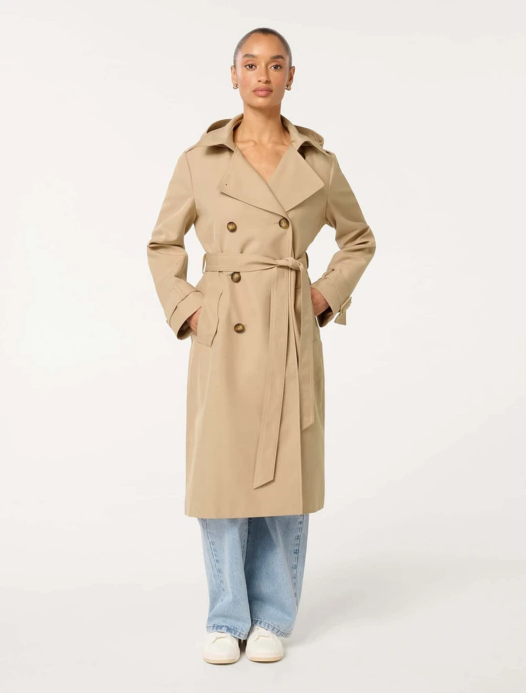 Maggie Petite Water Resistant Trench