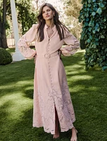 Ebony Embroidered Midi Dress