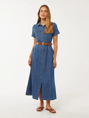 Lana Short Sleeve Midi Dress