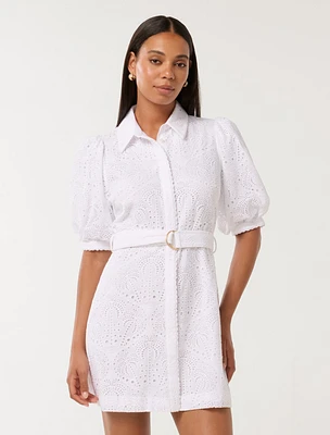 Bryony Embroidered Shirt Mini Dress
