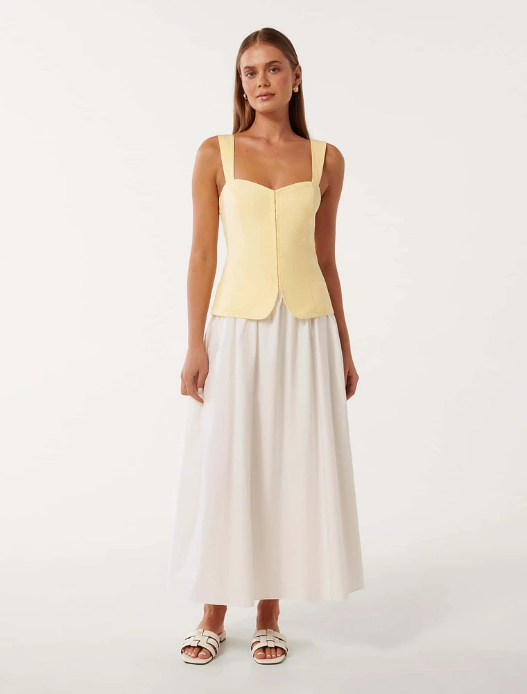 Carly Two-in-One Midi Dress