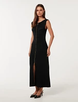 Harriet Zip Through Midi Dress